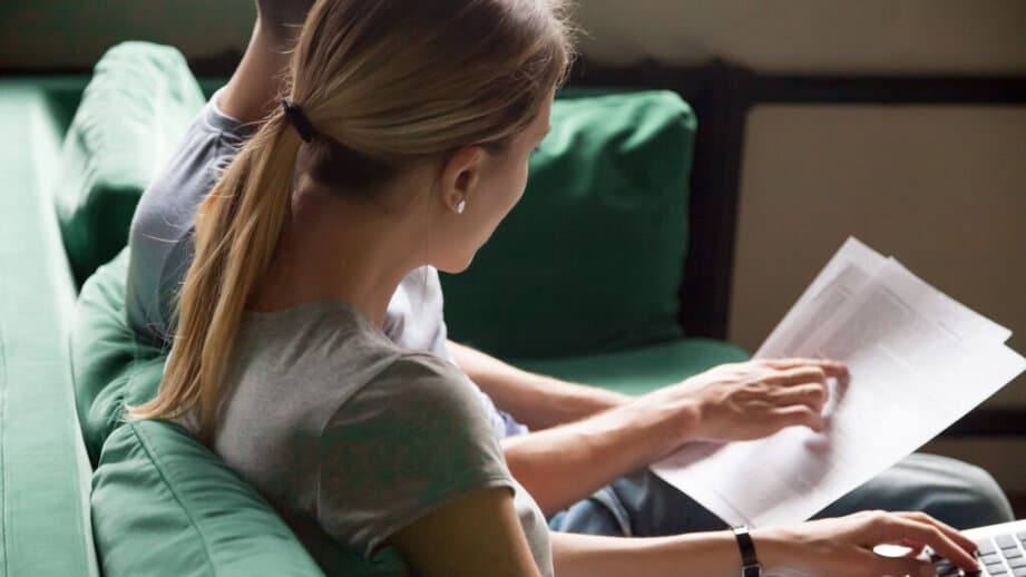 couple going over documents