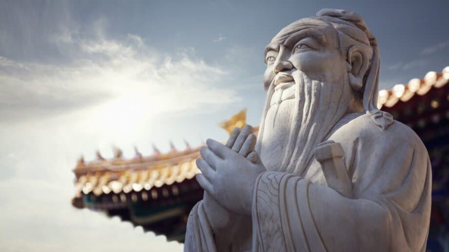 stone statue of Confucius
