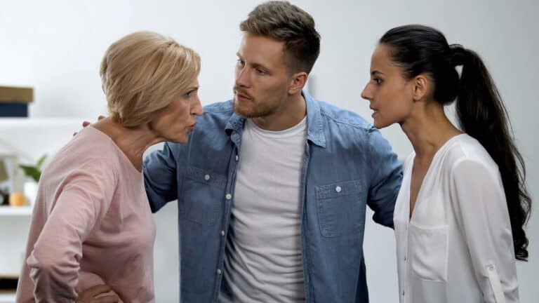 mother and daughter arguing over man