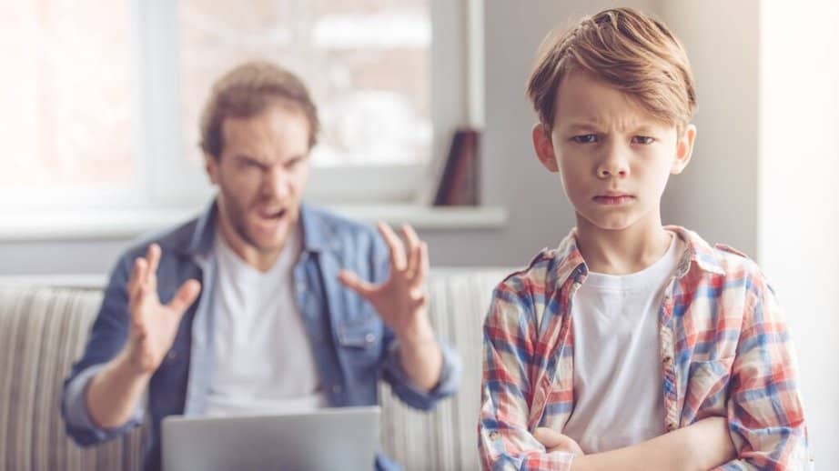 father yelling at son
