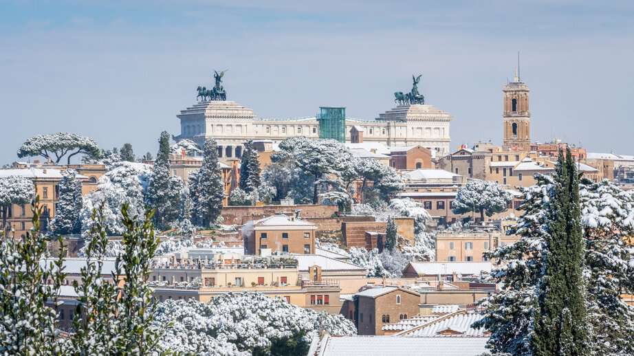 snow over Rome