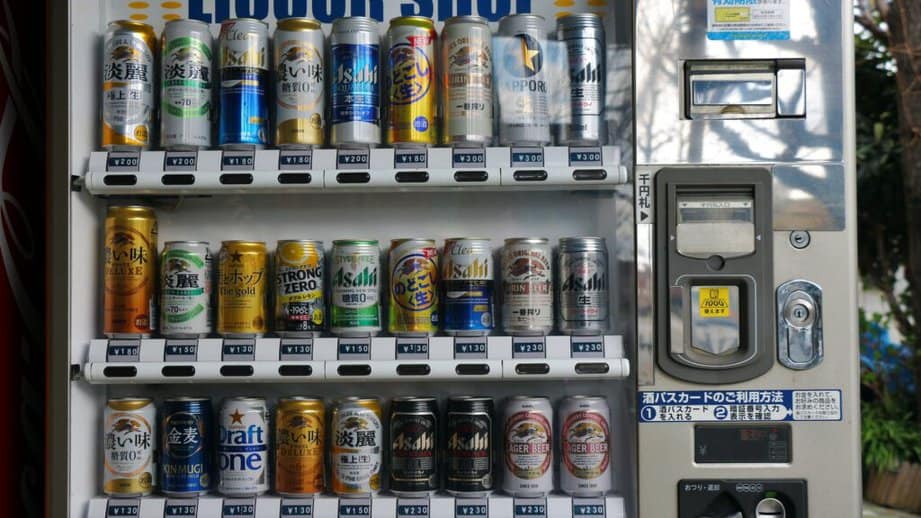 vending machine full of alcohol